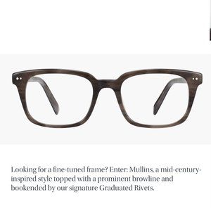 Warby Parker Mullins Greystone gray tortoise 50-18-145 unisex 137mm frame